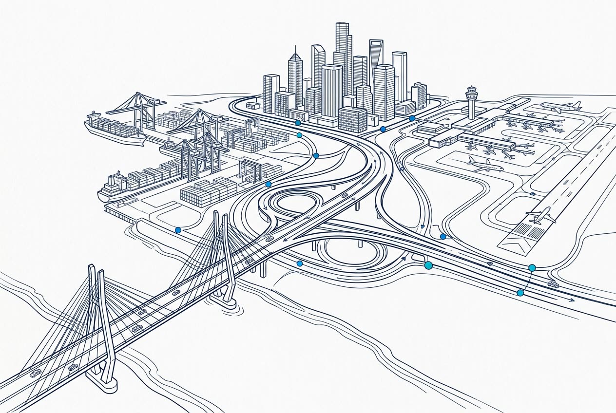 Infrastructure line illustration
