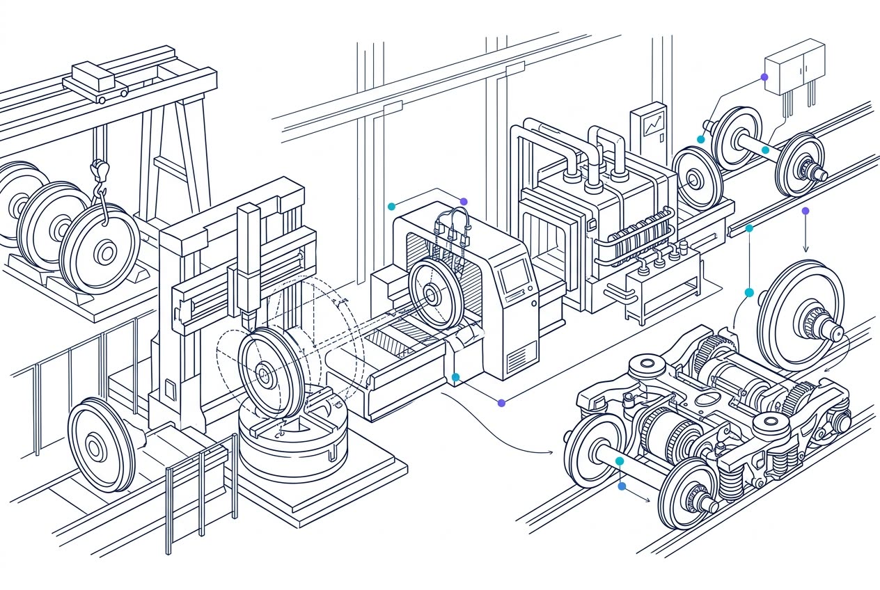 Rail Wheel OEM Partnership — Finishing & Processing Facility illustration
